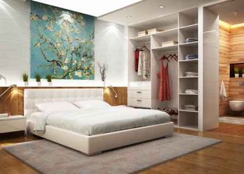 Photo d'illustration : dressing sur mesure dans une chambre 